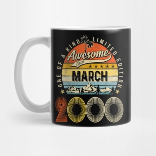 Awesome Since March 2000 Vintage 23rd Birthday Mug